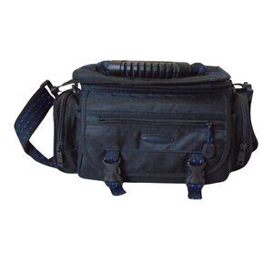 Samsonite Deluxe black with blue accents digital or film camera or camcorder bag